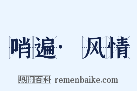 哨遍·风情是什么意思的图片